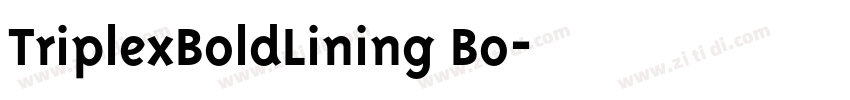 TriplexBoldLining Bo字体转换